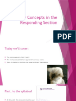 Key Concepts in The Responding Section