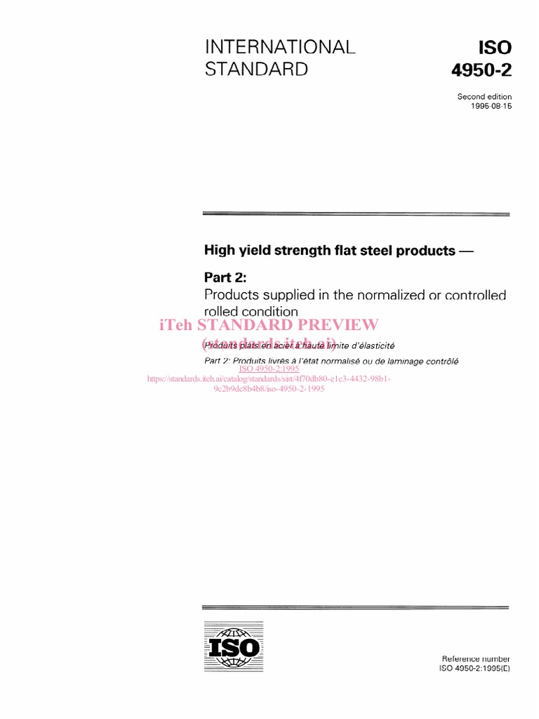 Iso 4950 2 1995 | PDF | International Organization For Standardization ...
