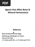 Agents Affecting Bone Mineral Homeostasis Lecture