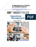 Operations Management 1st Edition Cachon Solutions Manual