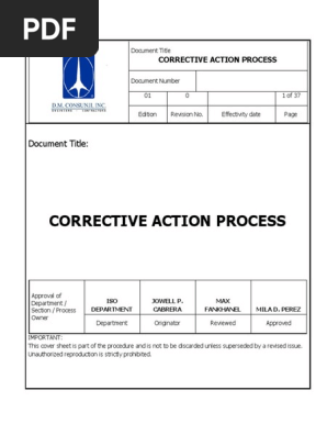 Corrective Action Process