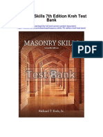 Masonry Skills 7th Edition Kreh Test Bank