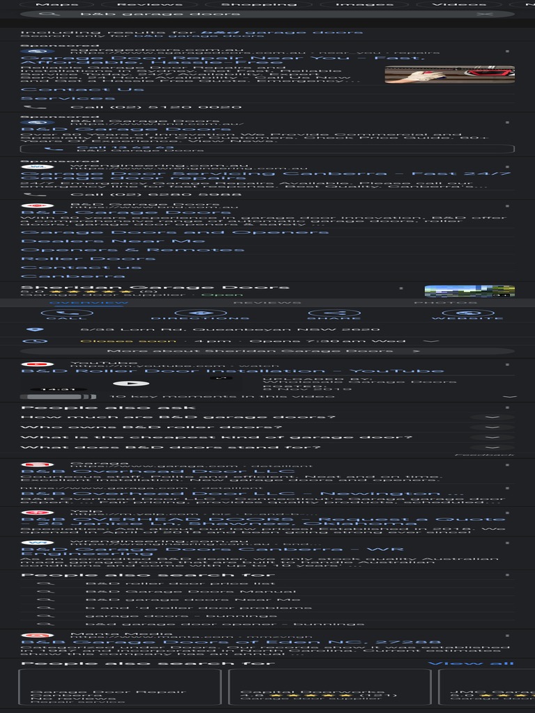 B&B Garage Doors Google Search PDF