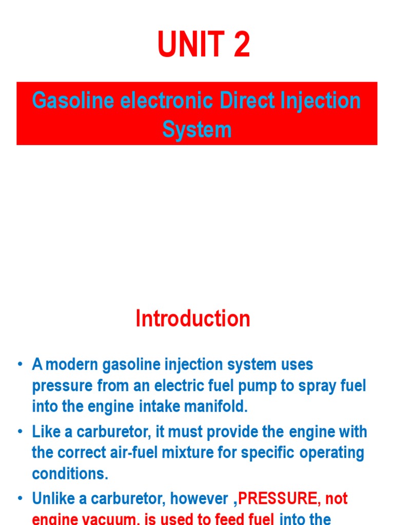 1 Gasoline Electronic Direct Injection System1 Pdf Fuel Injection