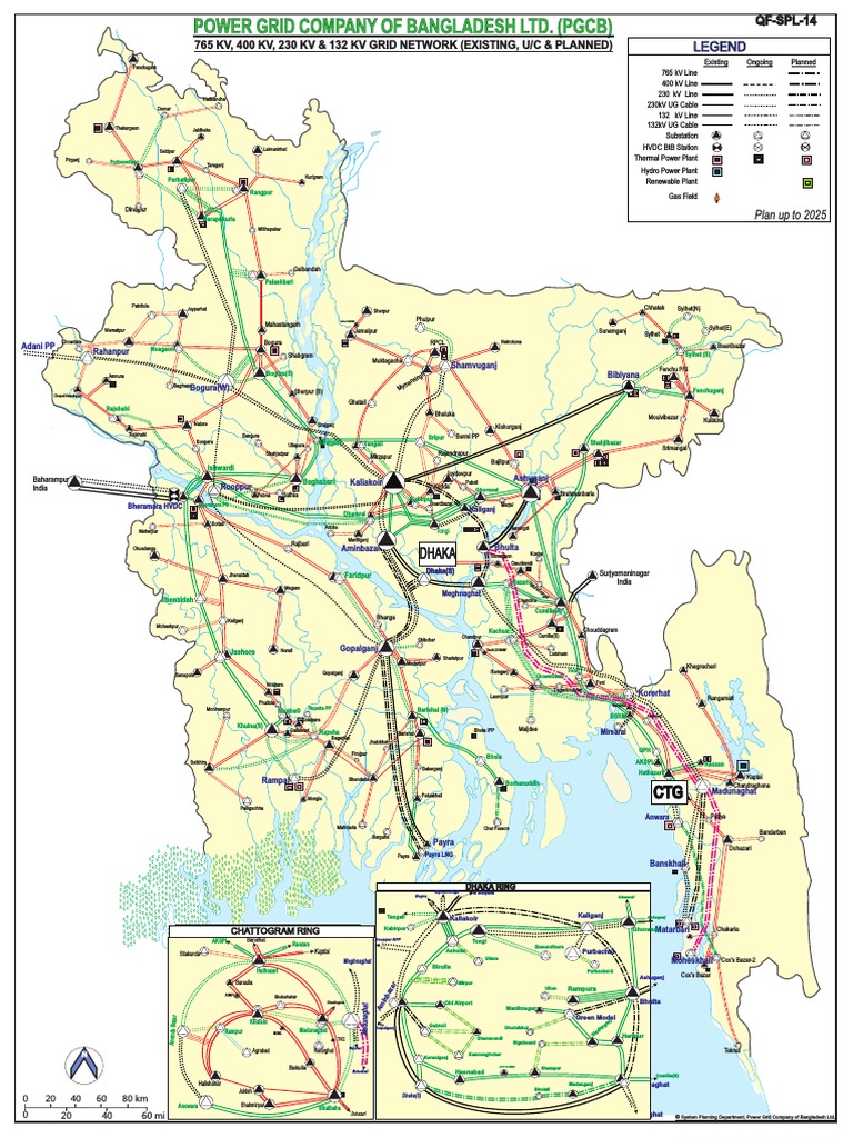 Bangladesh Power Grid Network Map | PDF | Power Engineering | Electric ...