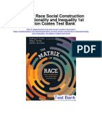 Matrix of Race Social Construction Intersectionality and Inequality 1st Edition Coates Test Bank