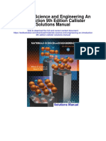 Materials Science and Engineering An Introduction 9th Edition Callister Solutions Manual