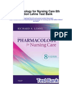 Pharmacology For Nursing Care 8th Edition Lehne Test Bank
