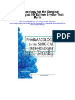 Pharmacology For The Surgical Technologist 4th Edition Snyder Test Bank