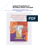 Philosophical Foundations of Education 9th Edition Ozmon Test Bank