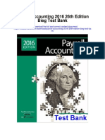 Payroll Accounting 2016 26th Edition Bieg Test Bank