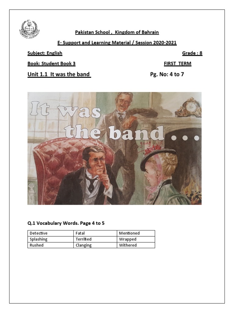 Grade 8 ENG Unit 1.1 Notes | PDF