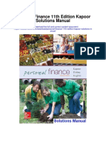 Personal Finance 11th Edition Kapoor Solutions Manual