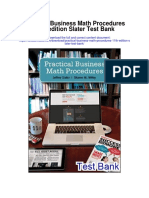 Practical Business Math Procedures 11th Edition Slater Test Bank