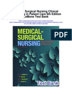 Medical Surgical Nursing Clinical Reasoning in Patient Care 6th Edition Lemone Test Bank