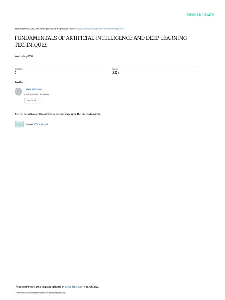AI and Deep Learning Fundamentals | PDF | Machine Learning | Artificial ...
