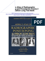 Merrills Atlas of Radiographic Positioning and Procedures Volume 2 13th Edition Long Test Bank