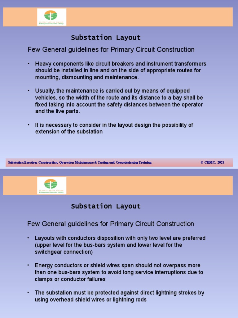 Substation Layout Guidelines and Design | PDF | Electrical Substation ...