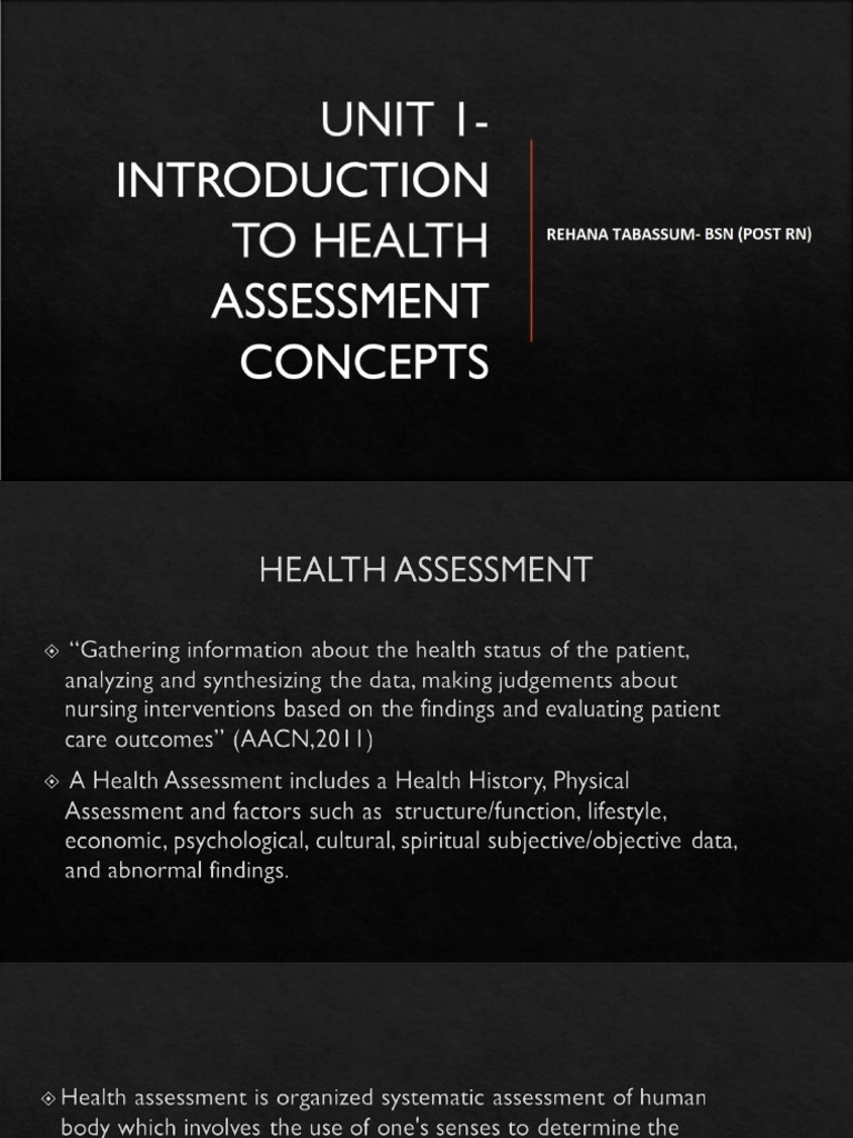 Health Assessment Intro PDF