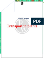 Transport in Plants Short Notes