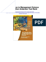 Introduction To Management Science 13th Edition Anderson Test Bank