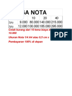 Harga Nota