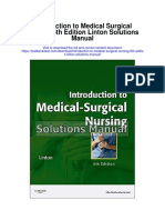Introduction To Medical Surgical Nursing 5th Edition Linton Solutions Manual