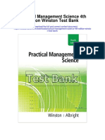 Practical Management Science 4th Edition Winston Test Bank