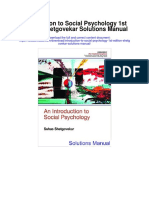 Introduction To Social Psychology 1st Edition Shetgovekar Solutions Manual