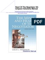 Mind and Heart of The Negotiator 5th Edition Thompson Solutions Manual