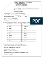 Revision Sheet Class 3