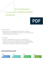 Mejoramiento de Cultura de Innovacion y Mejora Continua