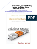 Statistics For Business Decision Making and Analysis 1st Edition Stine Solutions Manual