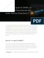 Comment Sso Saml Fontionne Active Directory