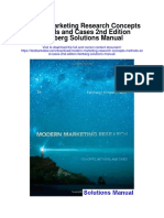 Modern Marketing Research Concepts Methods and Cases 2nd Edition Feinberg Solutions Manual