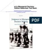 Judgment in Managerial Decision Making 8th Edition Bazerman Test Bank