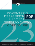 Fee, Gordon - Comentario de Las Epístolas a 1 y 2 de Timoteo y Tito