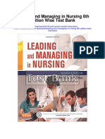Leading and Managing in Nursing 6th Edition Wise Test Bank