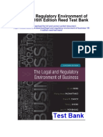 Legal and Regulatory Environment of Business 16th Edition Reed Test Bank