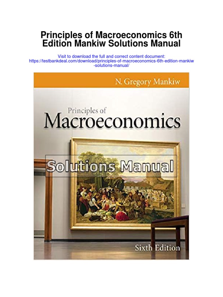 Principles of Macroeconomics 6th Edition Mankiw Solutions Manual PDF