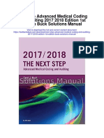 Next Step Advanced Medical Coding and Auditing 2017 2018 Edition 1st Edition Buck Solutions Manual