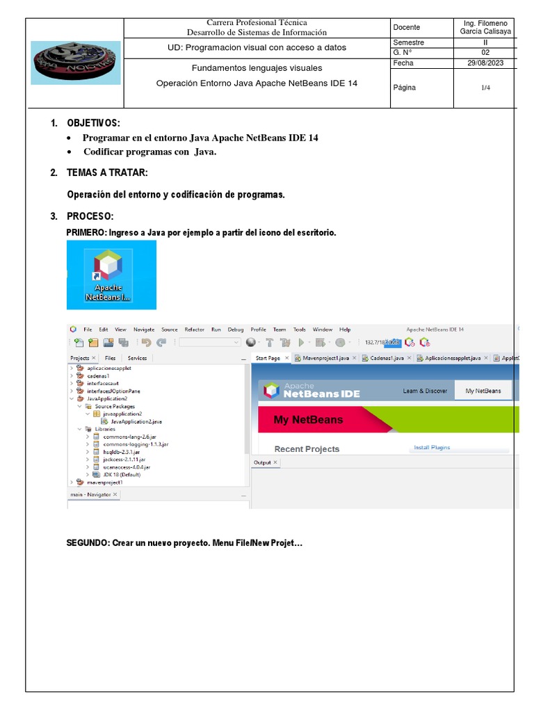 Guía para Programar en Java con NetBeans | PDF | Entorno de desarrollo ...