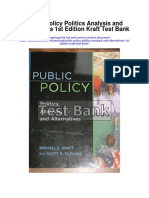 Public Policy Politics Analysis and Alternatives 1st Edition Kraft Test Bank