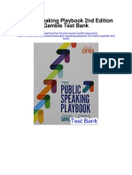 Public Speaking Playbook 2nd Edition Gamble Test Bank