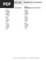 Focus1 2E Grammar Quiz Unit6 2 GroupA B ANSWERS