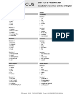 Focus1 2E Unit Test Vocabulary Grammar UoE Unit6 GroupA B ANSWERS