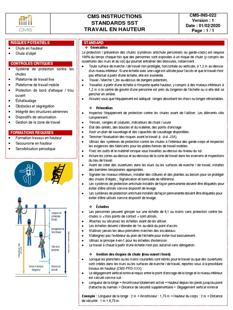 Normes de sécurité pour travail en hauteur | PDF