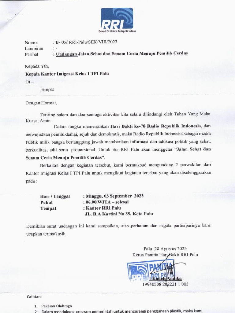 Jalan Sehat Rri | PDF