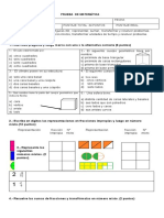 Prueba de Matemática Agosto