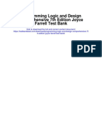 Programming Logic and Design Comprehensive 7th Edition Joyce Farrell Test Bank